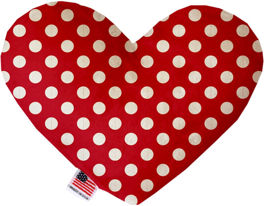 Mirage Pet 1247-SFTYHT8 Red Swiss Dots 8 in. Stuffing Free Heart Dog T